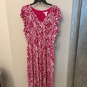 NWT London Times and White Patterned Women's Dress. Size 12.